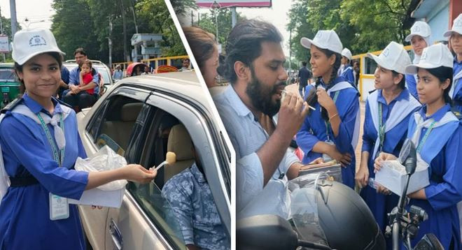 সিলেটে গাড়ির কাগজ দেখালেই মিলছে মিষ্টি