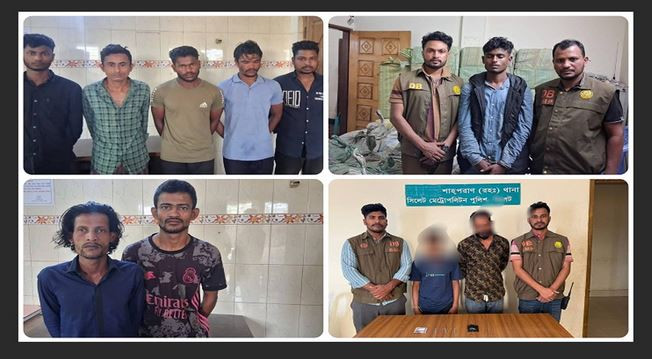 সিলেটে গ্রে প্তার ৫৪ ছিনতাইকারী