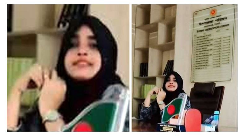 সিলেটে চেয়ারম্যানের চেয়ারে বসে তরুণীর কাণ্ড, শোকজ ৩