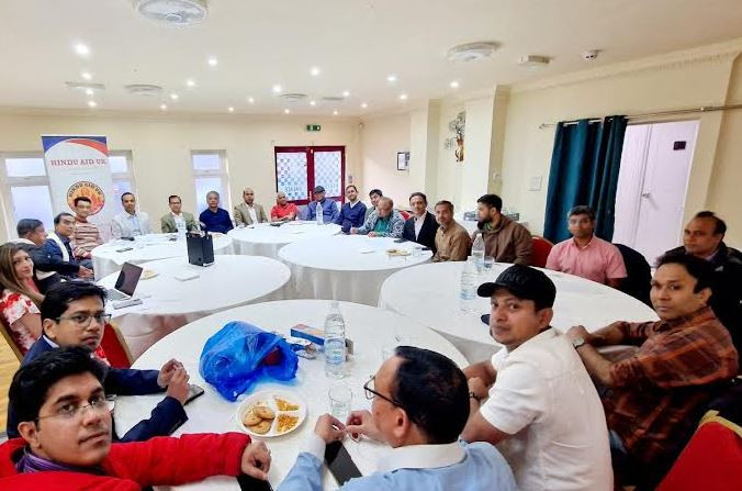 লন্ডনে মানবিক সংস্থা হিন্দু এইড ইউকের বার্ষিক সাধানর সভা অনু...