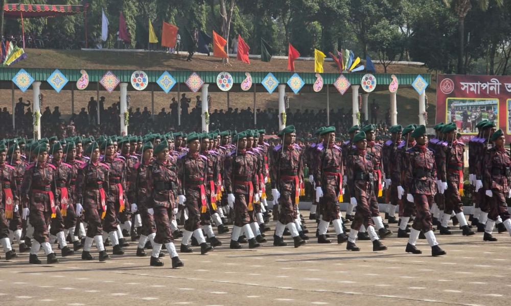 দেশমাতৃকার সার্বভৌমত্ব রক্ষার শপথ নিলেন বিজিবির নতুন ৩০২৩ সদ...