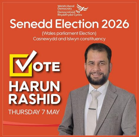 ওয়েলস পার্লামেন্টের এমপি প্রার্থী সাংবাদিক হারুন-অর- রশিদ