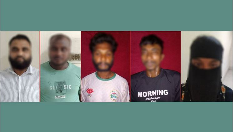তালতলায় হোটেল সিলগালা, পাঁচ নারী-পুরুষ আ ট ক