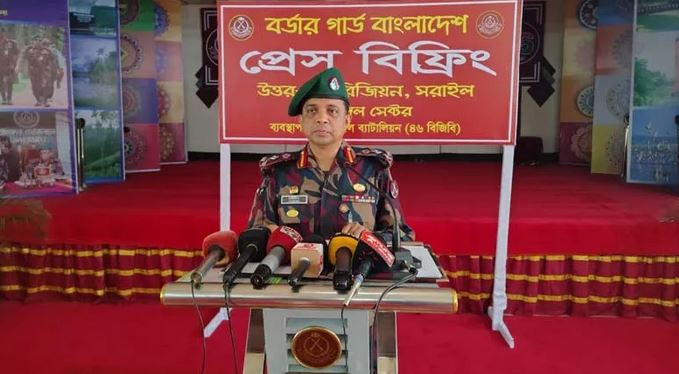 মৌলভীবাজারে বিজিবির সেক্টর পর্যায়ে প্রেস ব্রিফিং,সীমান্ত ৭ ক...