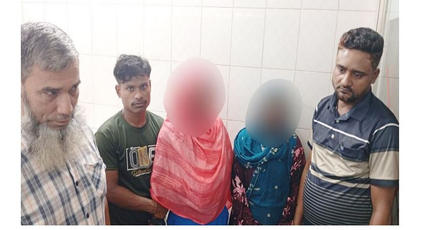 সিলেটের তালহা রেস্টহাউজ থেকে আ ট ক ৩ পুরুষের সাথে দুই নারী