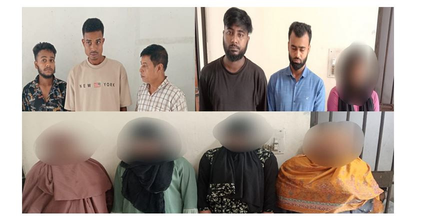 সিলেটের হোটেলে অনৈতিক কাজ, ম্যানেজারসহ ১০ নারী-পুরুষ আ ট ক