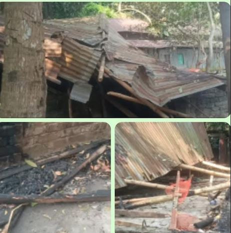 মোল্লারহাটের এরশাদ চৌধুরীরর তাণ্ডব : কৃষকের ঘরে আগুন দিয়ে গর...