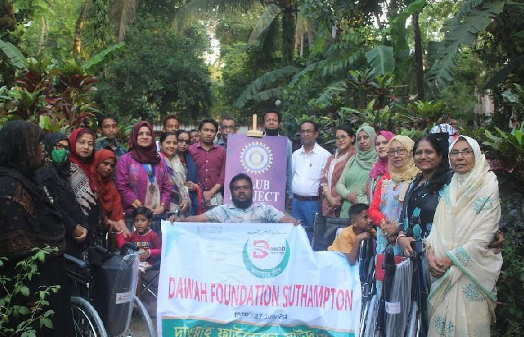 ইনার হুইল ক্লাব অব মৌলভীবাজার মিডটাউন এর পক্ষ থেকে হুইল চেয়া...