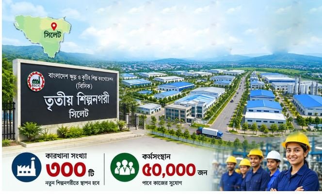 সিলেটের যে প্রকল্পে চাকরি হবে ৫০ হাজার মানুষের